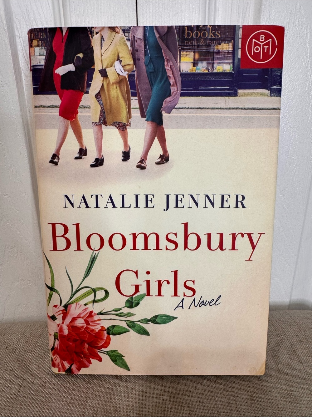 Bloomsbury Girls by Natalie Jenner - Hardcover Historical Novel - Cream & Red